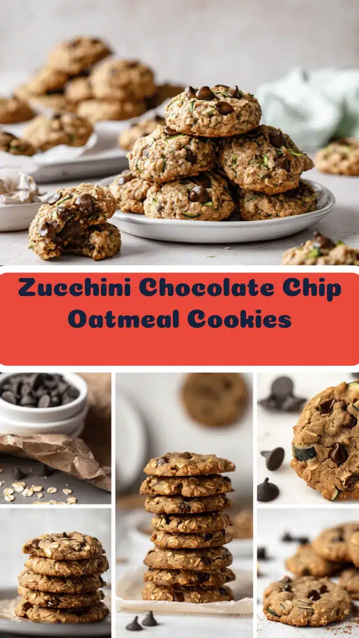 zucchini chocolate chip oatmeal cookies recipe