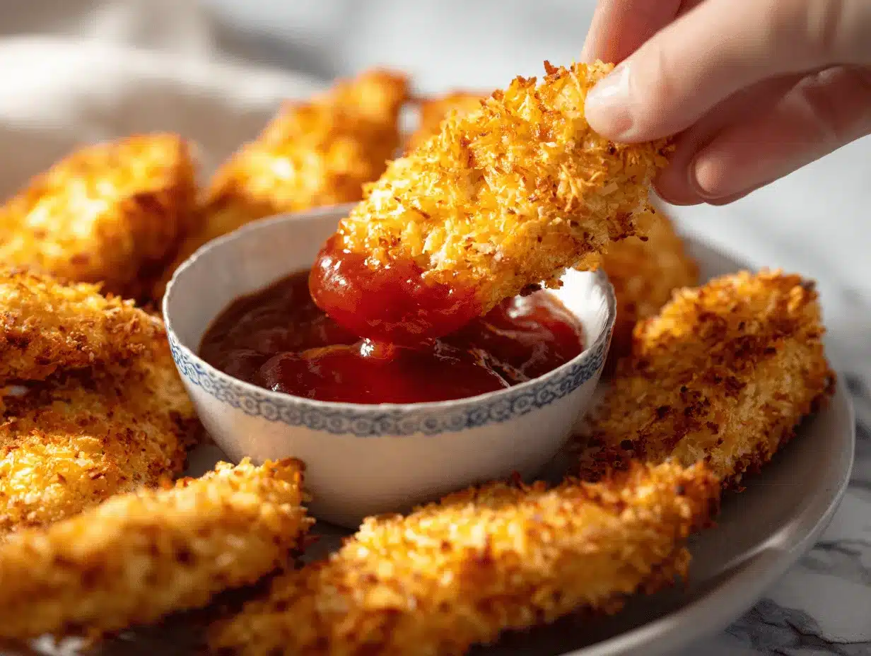 air fryer coconut chicken tenders preparation steps