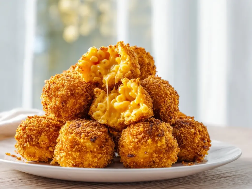 air fryer mac and cheese balls - featured image