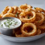 air fryer ranch onion ring chips - featured image