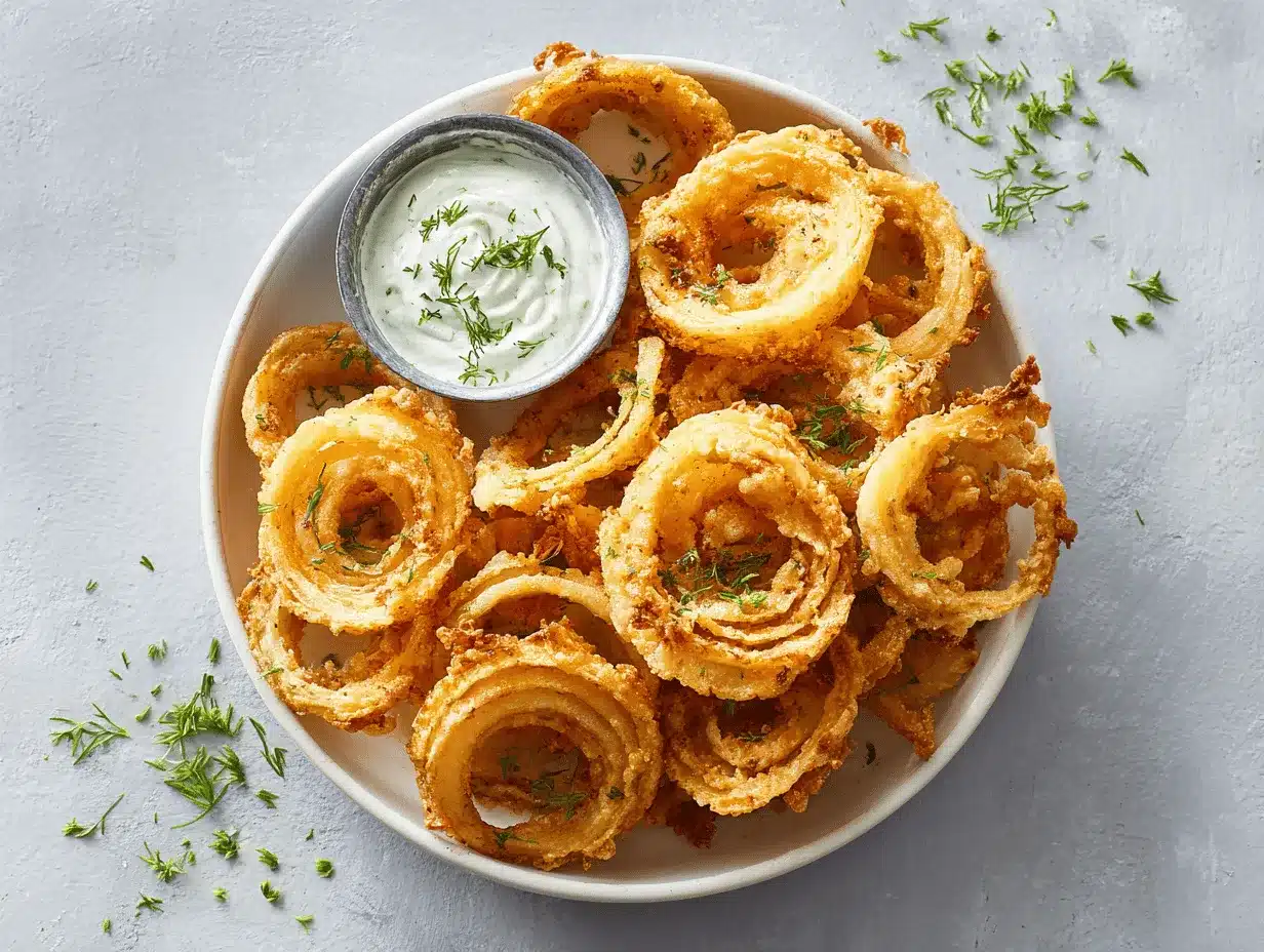 air fryer ranch onion ring chips preparation steps