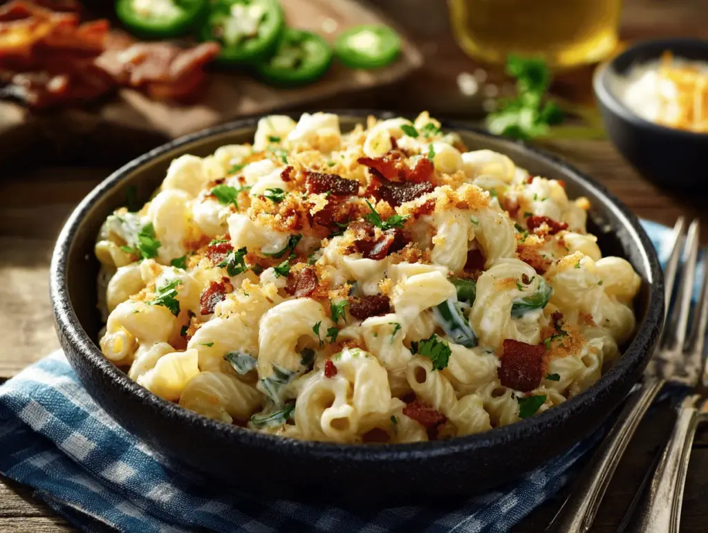 bacon jalapeño smoked gouda mac and cheese - featured image