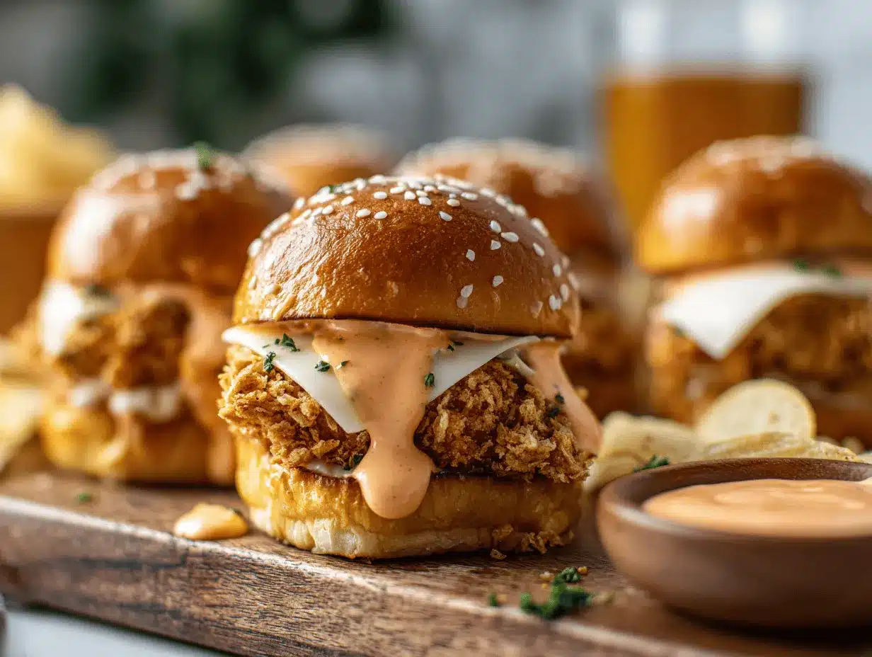 Bang Bang Chicken Sliders preparation steps