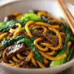 beef black pepper udon - featured image