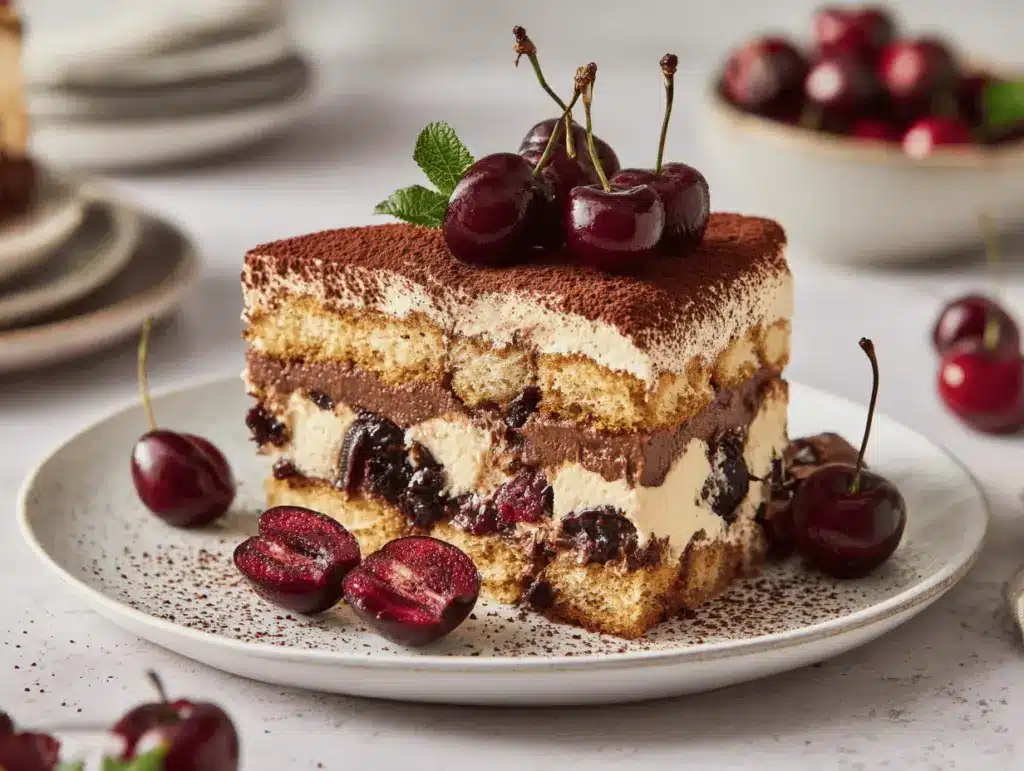 Black Forest Tiramisu Cake - featured image