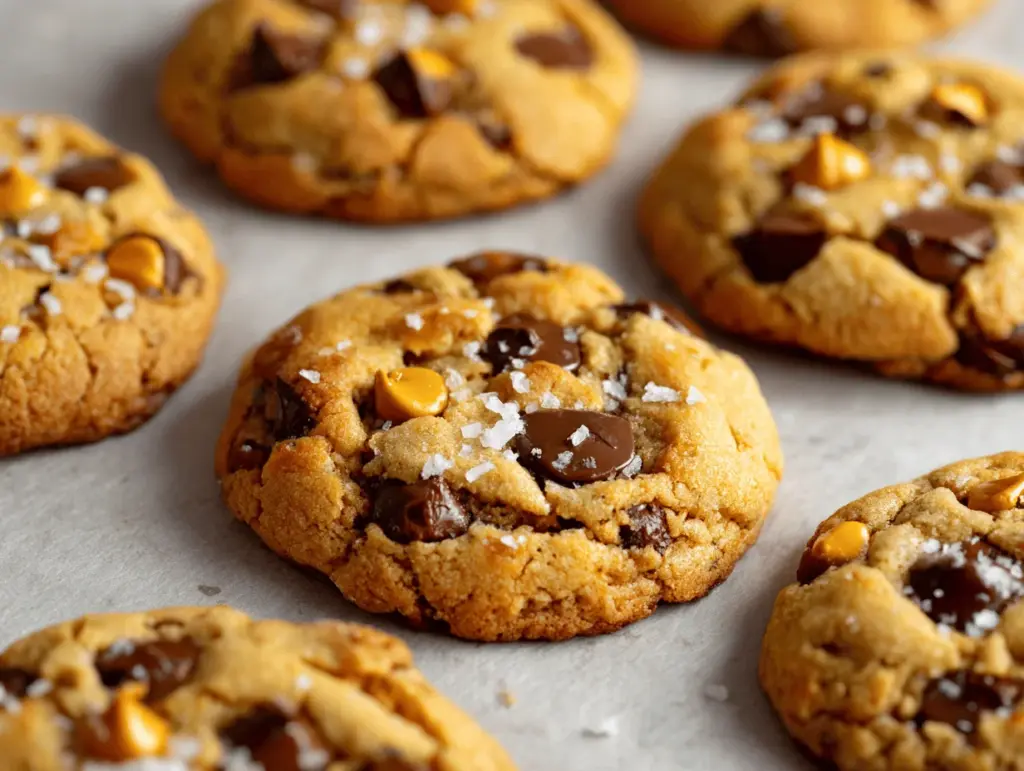 brown butter salted butterscotch chocolate chip cookies - featured image