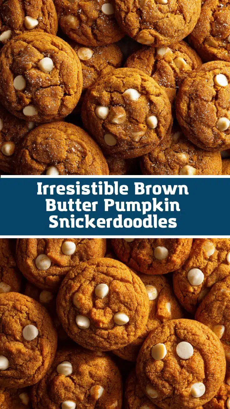 Brown Butter White Chocolate Pumpkin Snickerdoodle Cookies recipe