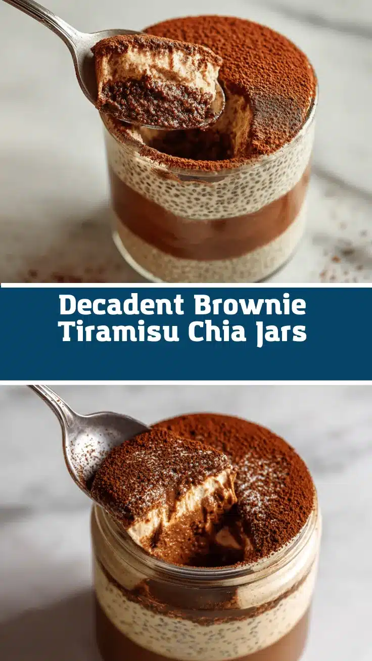 Brownie Batter Tiramisu Chia Pudding recipe