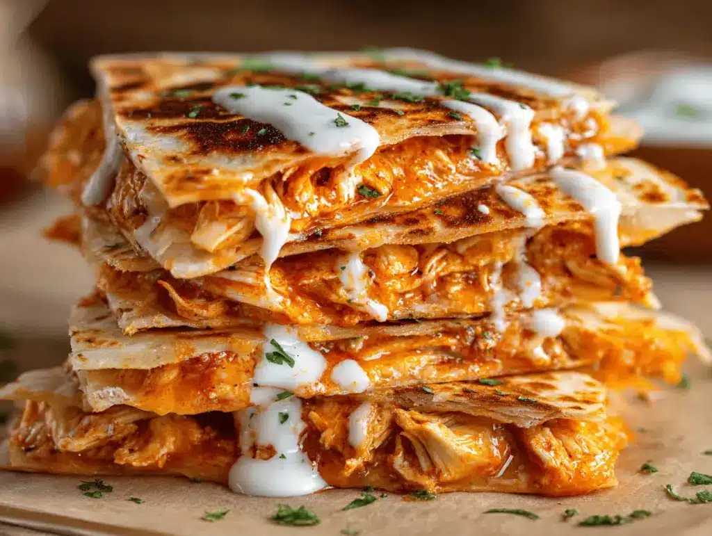 buffalo chicken quesadillas - featured image