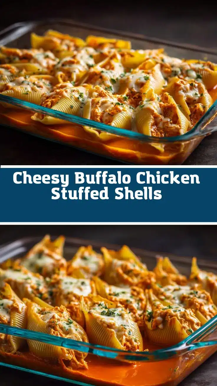 Buffalo chicken stuffed shells recipe
