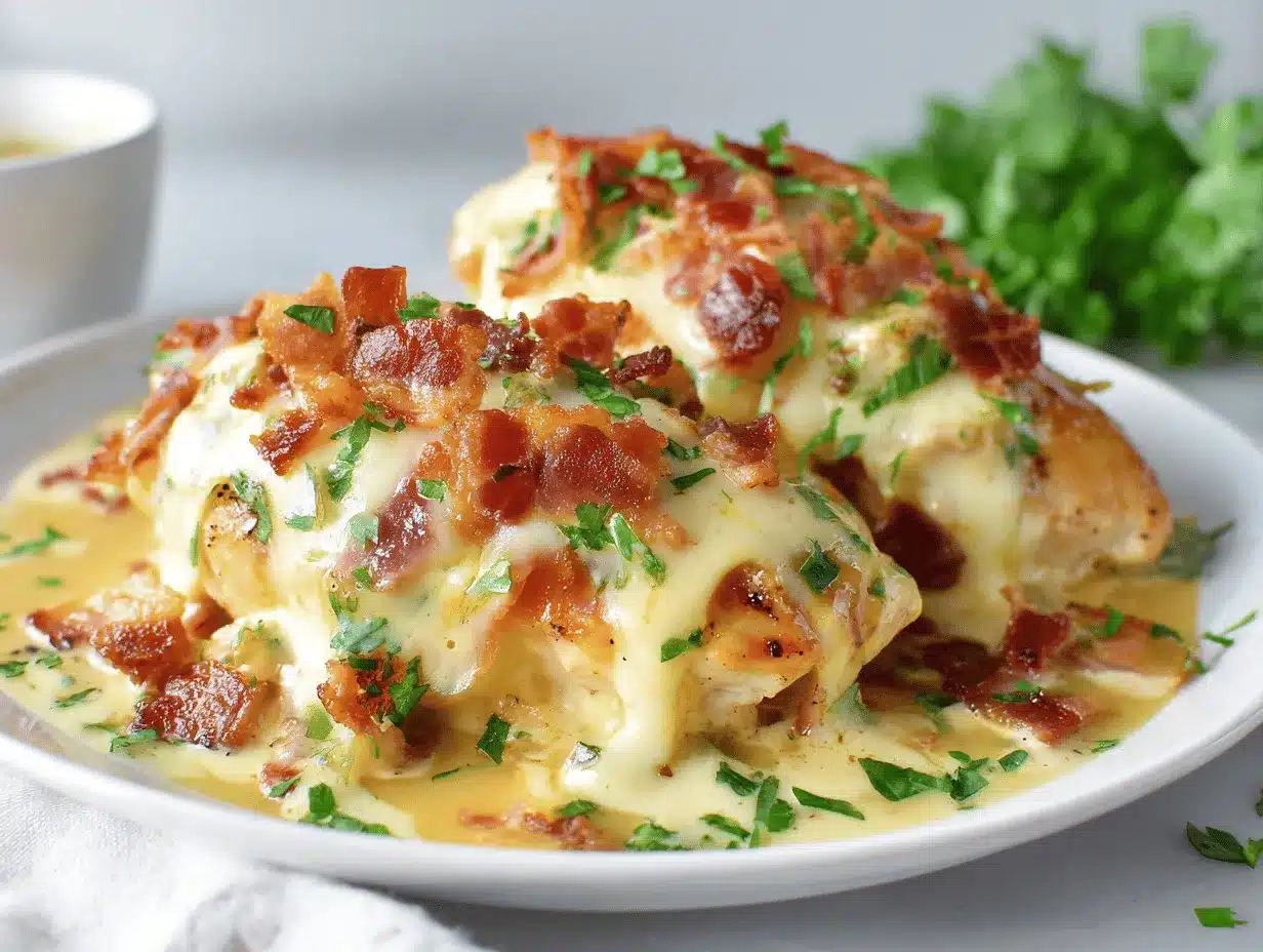 cheesy bacon ranch smothered chicken preparation steps