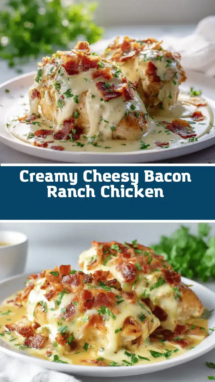 cheesy bacon ranch smothered chicken recipe