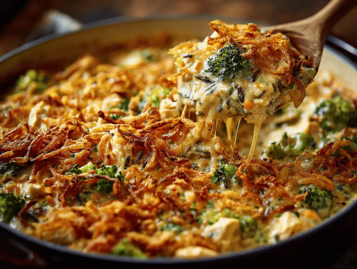 cheesy chicken and wild rice casserole preparation steps