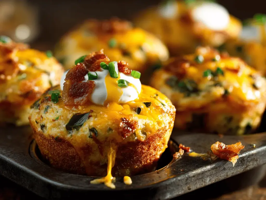cheesy jalapeño popper mashed potato muffins - featured image