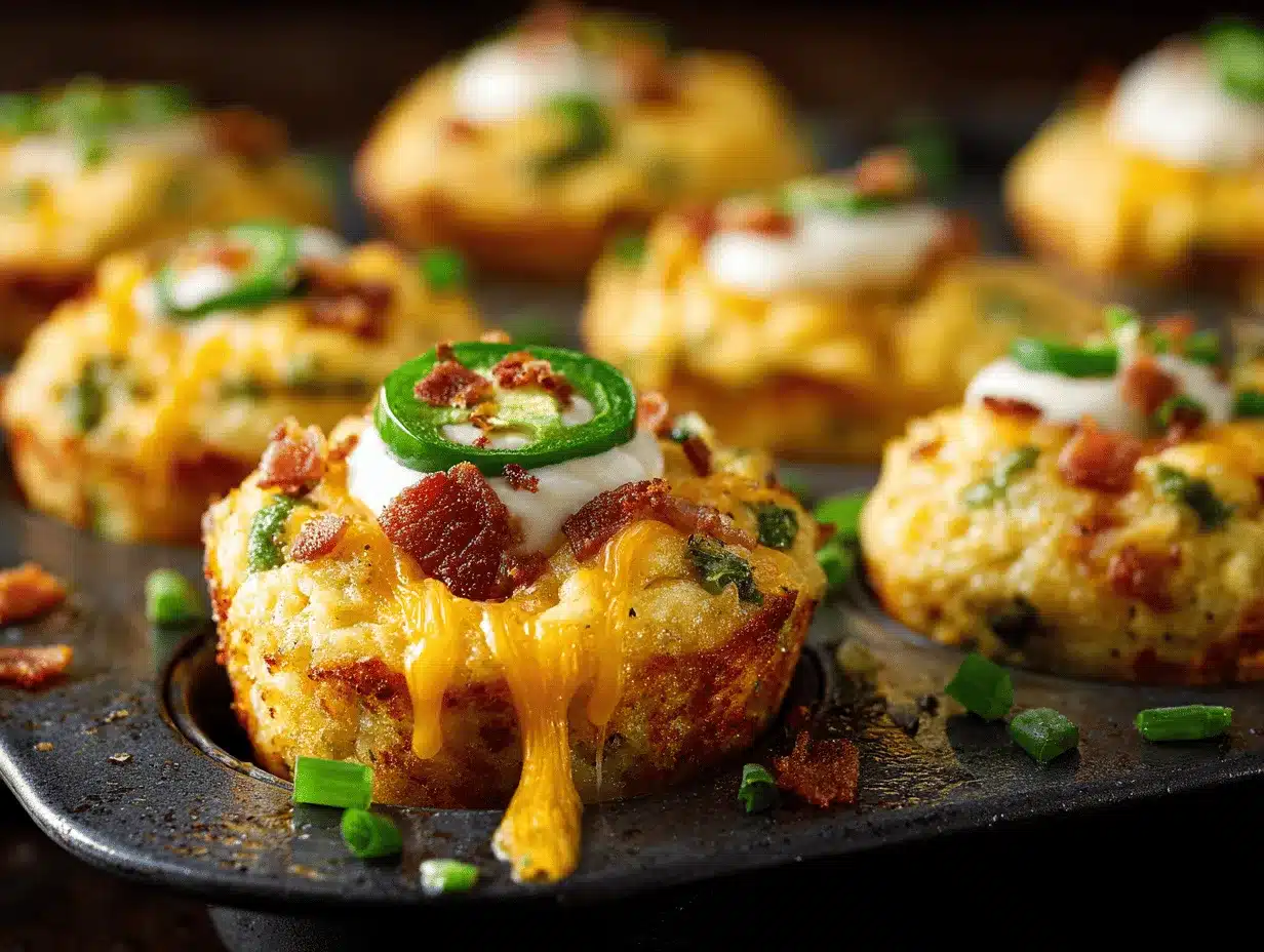 cheesy jalapeño popper mashed potato muffins preparation steps