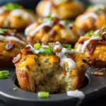 cheesy loaded baked potato muffins - featured image