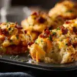 cheesy loaded baked potato muffins - featured image