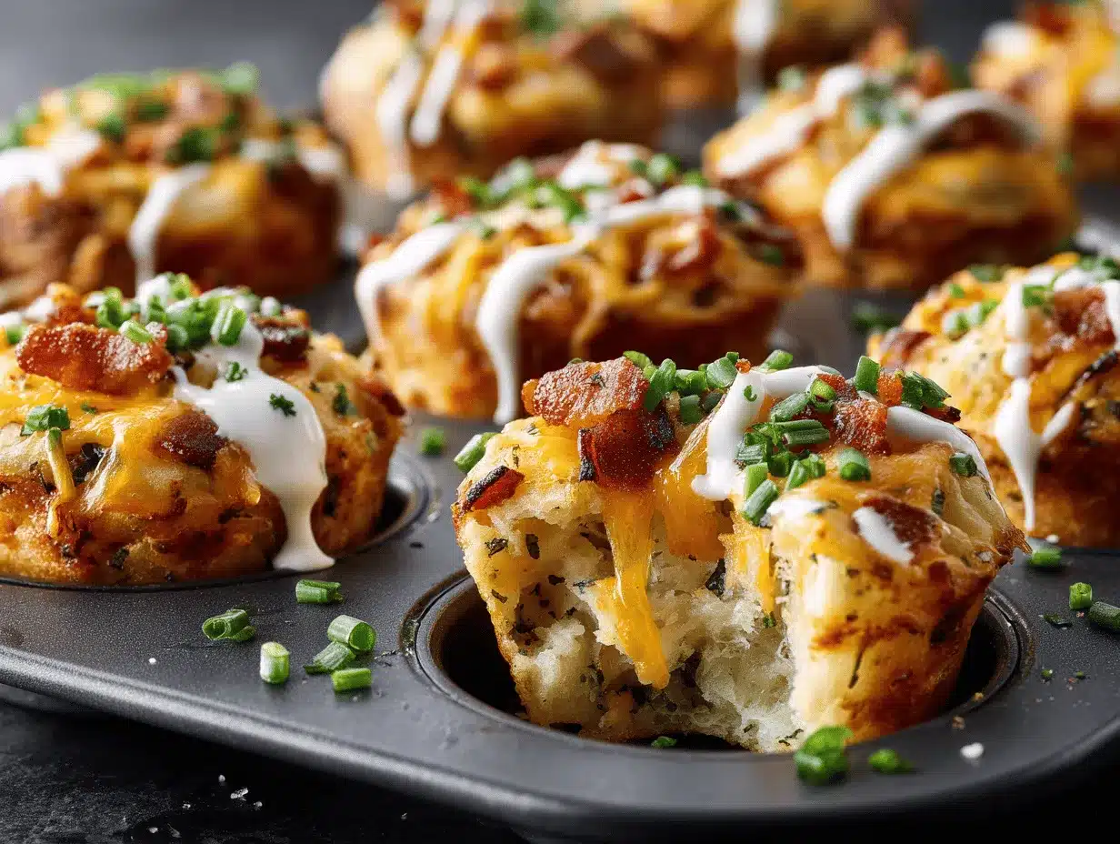 cheesy loaded baked potato muffins preparation steps