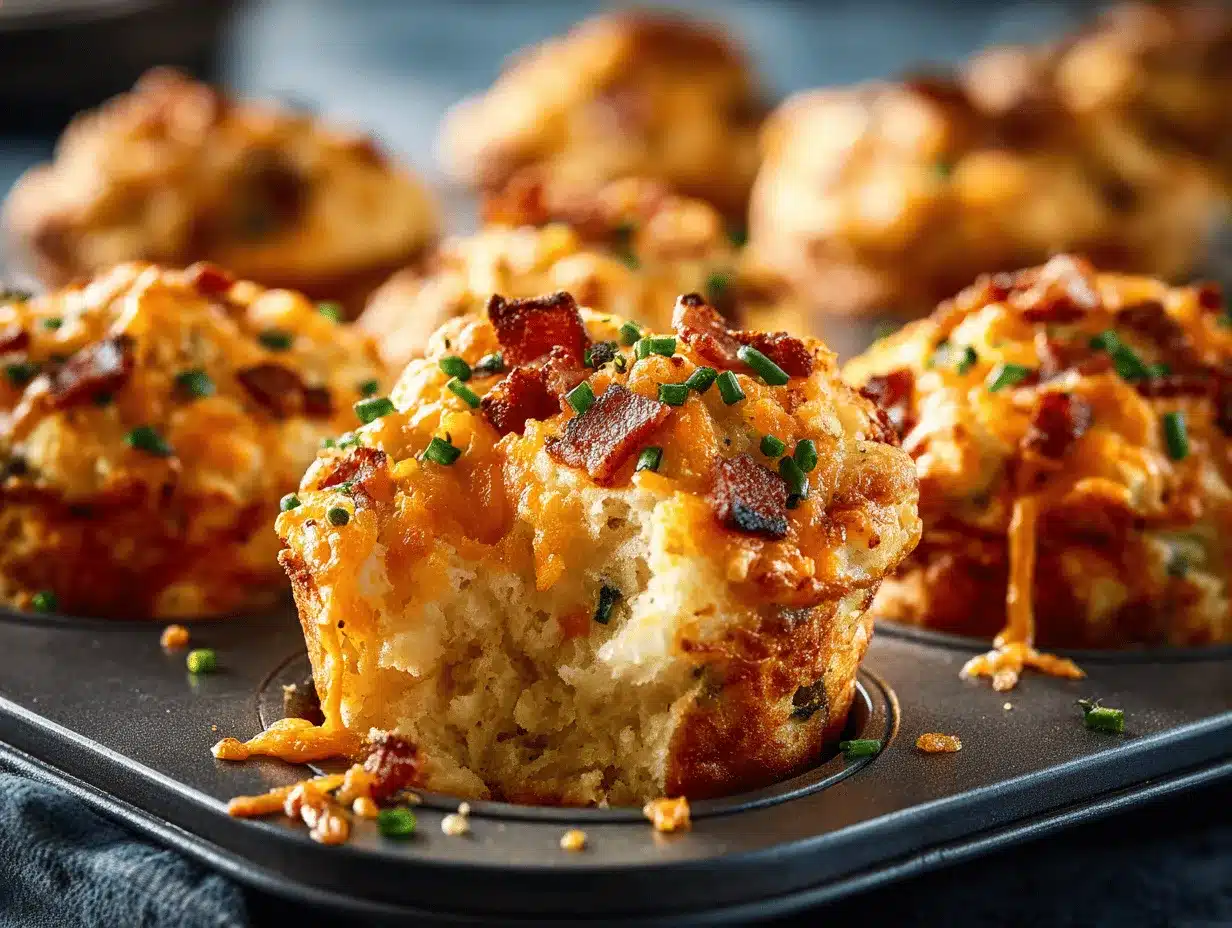 cheesy loaded baked potato muffins preparation steps