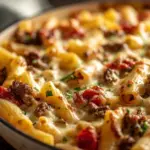 Cheesy Rotel Pasta Bake - featured image
