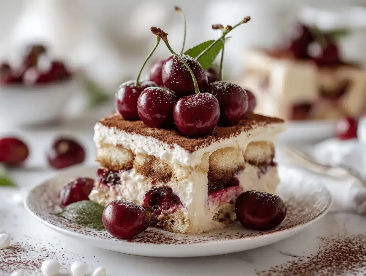 cherry amaretto tiramisu preparation steps