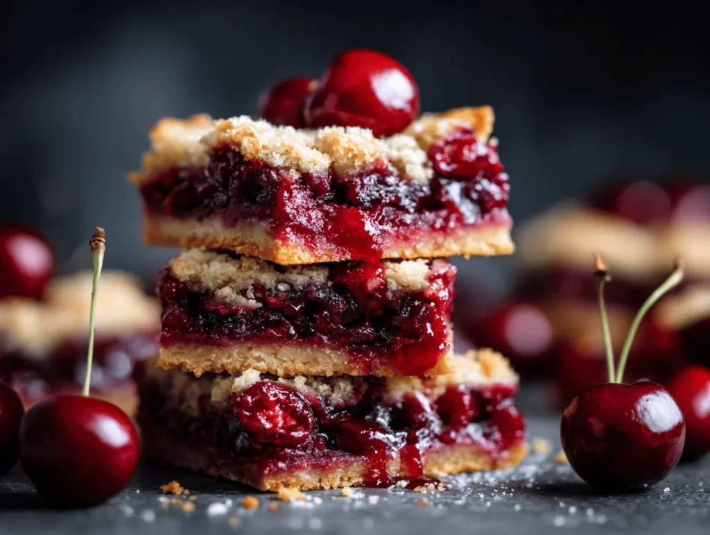 cherry pie bars - featured image