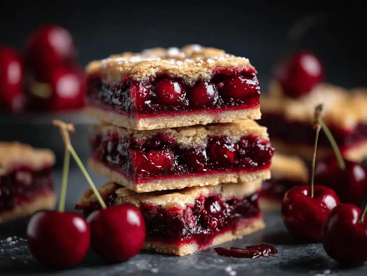 cherry pie bars preparation steps