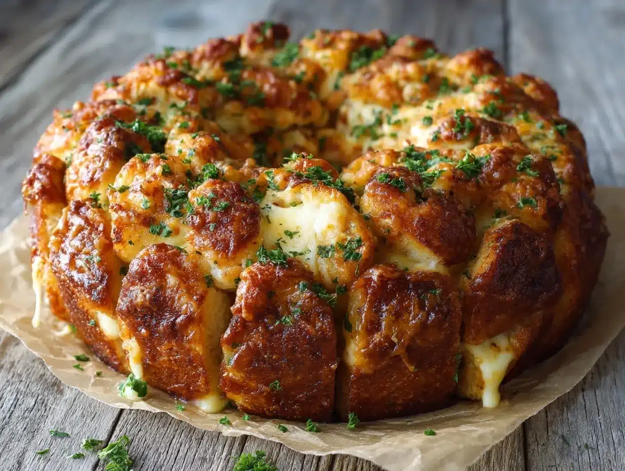 Chicken Alfredo Monkey Bread preparation steps