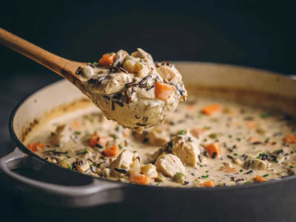 chicken wild rice casserole - featured image