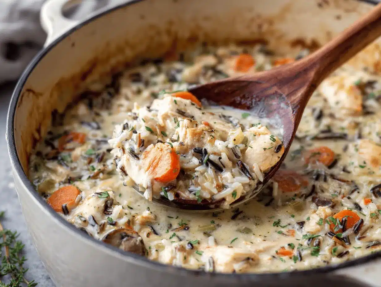 chicken wild rice casserole preparation steps