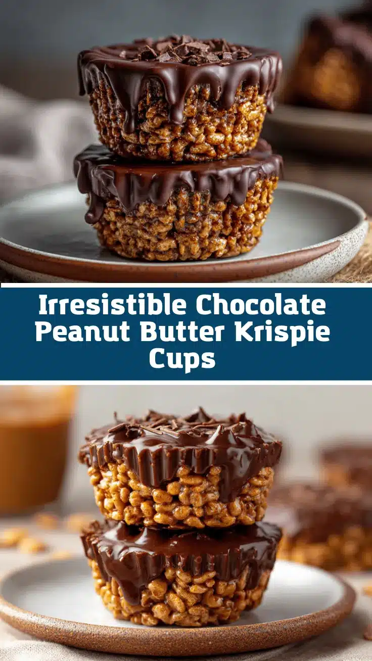 Chocolate Peanut Butter Rice Krispie Cups recipe