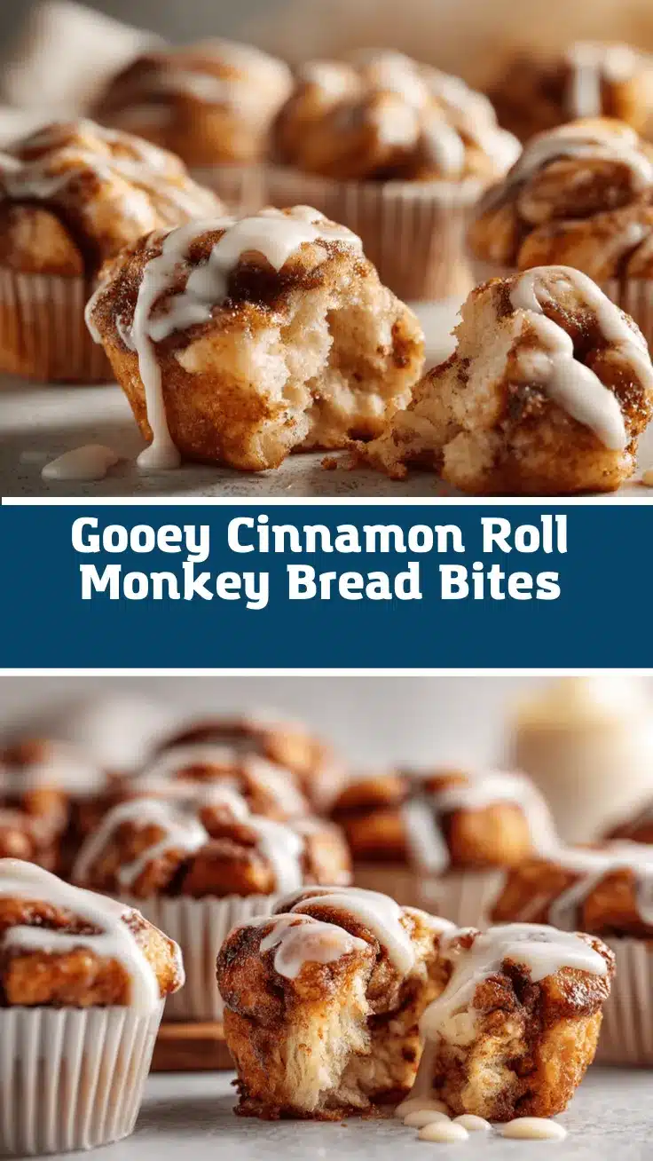 cinnamon roll muffin monkey bread bites recipe