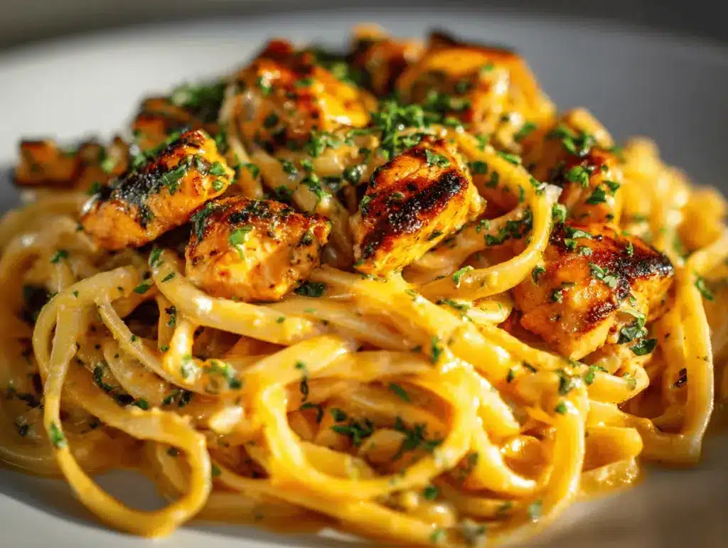 creamy Cajun chicken linguine - featured image