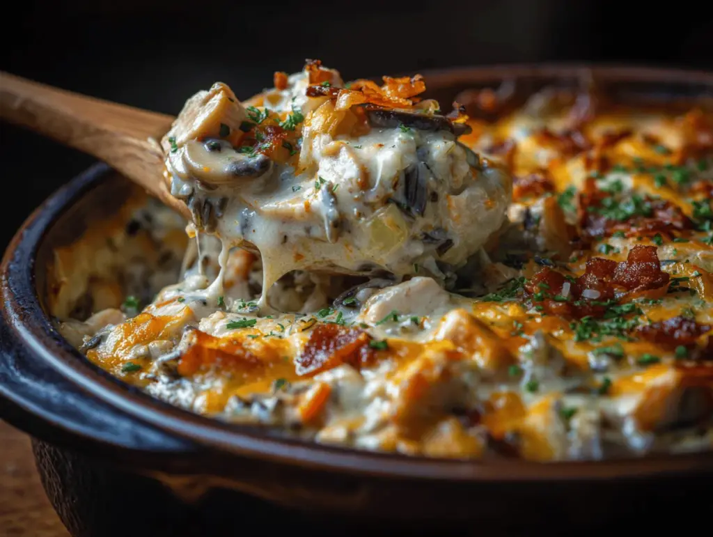 creamy chicken and wild rice casserole - featured image