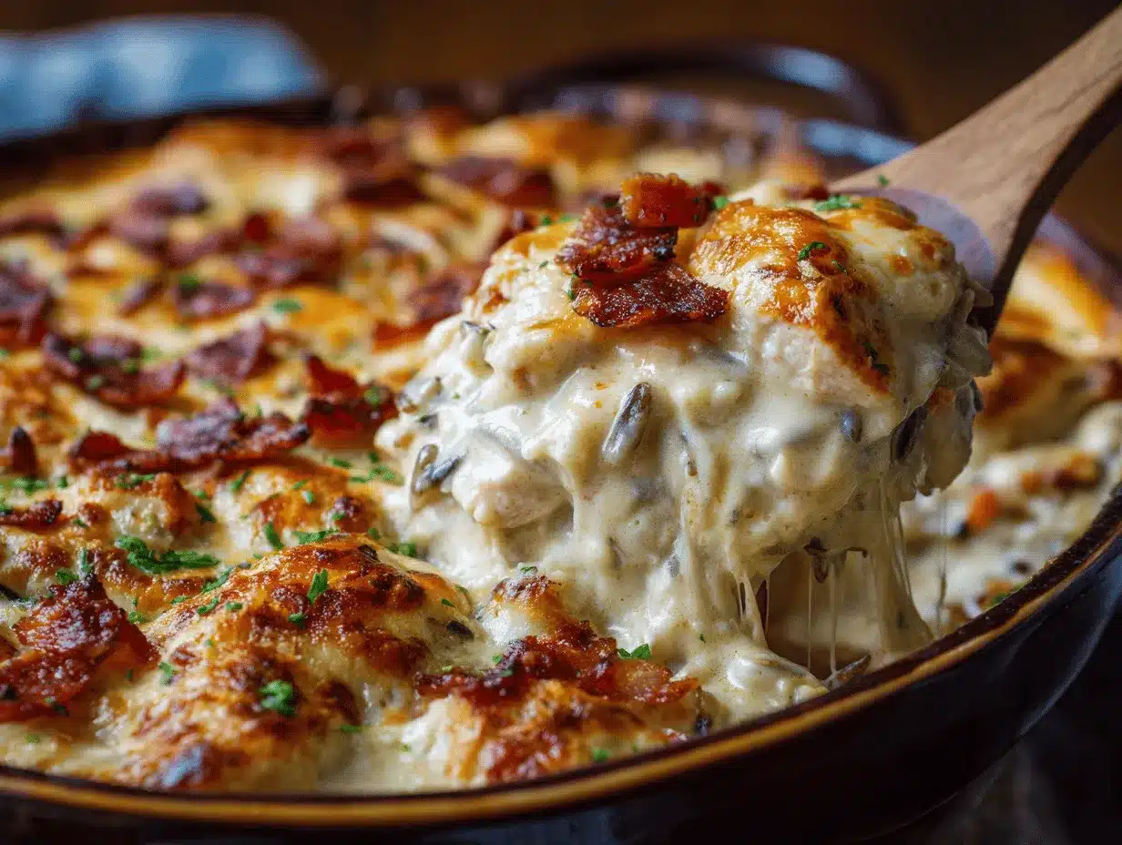 creamy chicken and wild rice casserole preparation steps