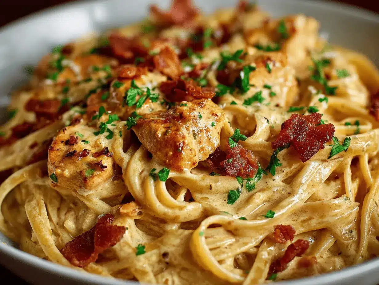 creamy garlic parmesan chicken linguine preparation steps