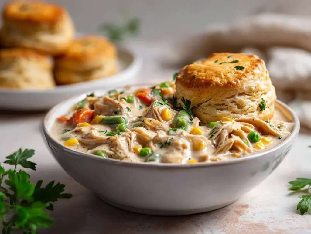 crock pot chicken pot pie - featured image