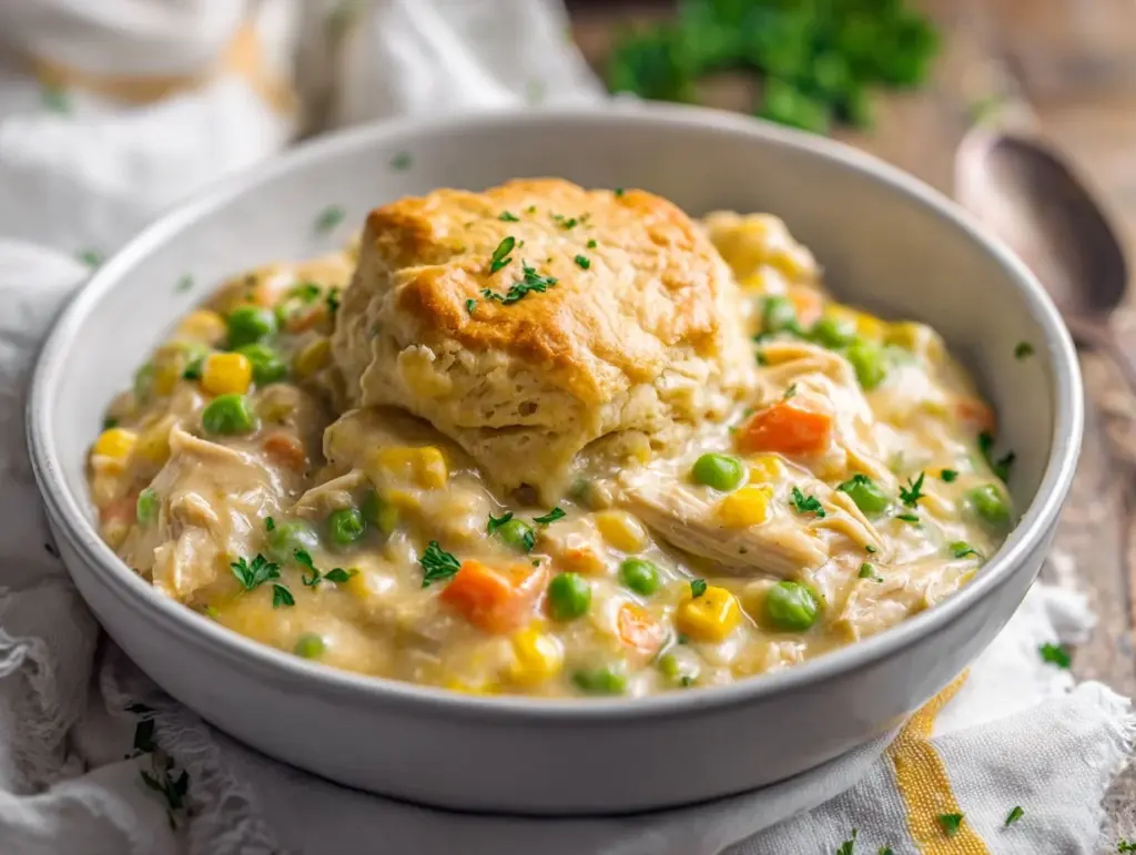 crock pot chicken pot pie - featured image