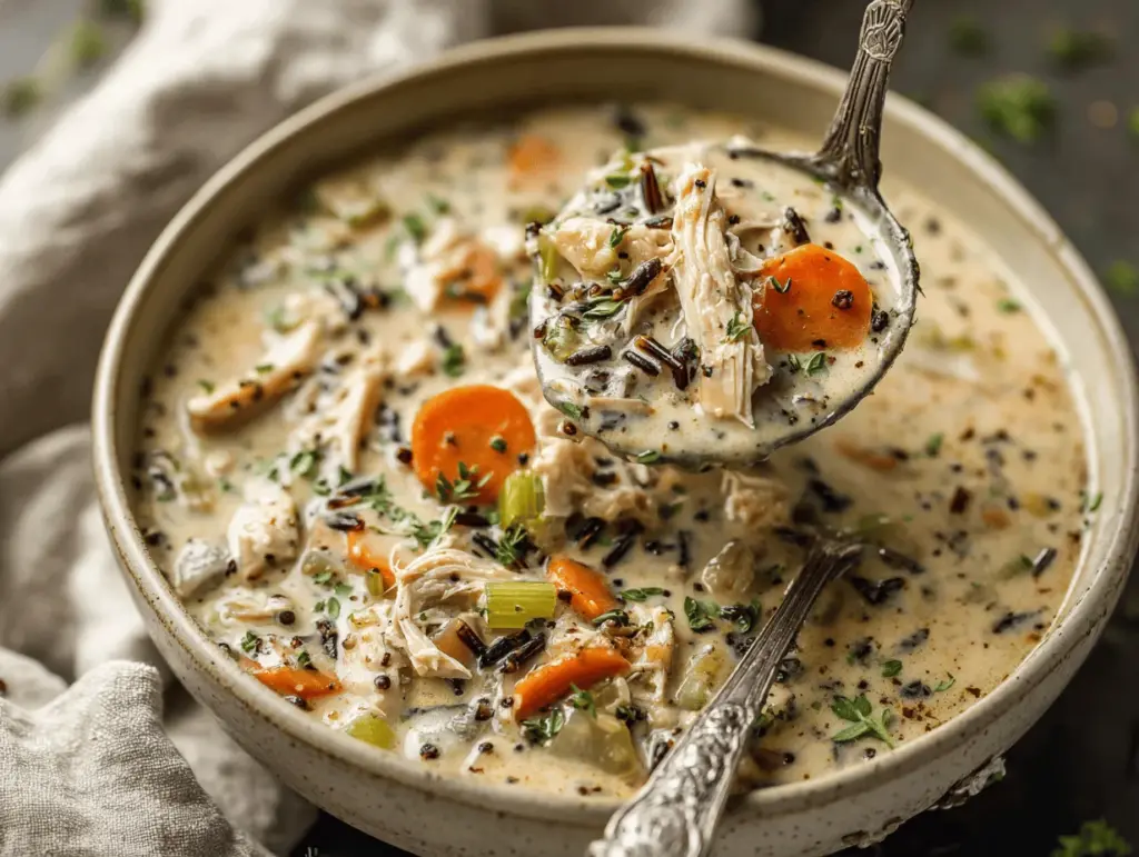 crockpot chicken wild rice soup - featured image