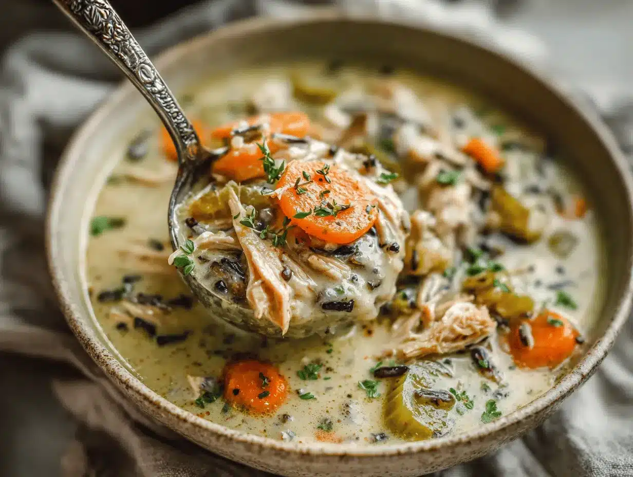 crockpot chicken wild rice soup preparation steps