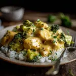 Crockpot Creamy Broccoli Cheddar Chicken - featured image