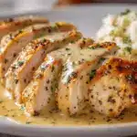 crockpot creamy garlic parmesan chicken - featured image