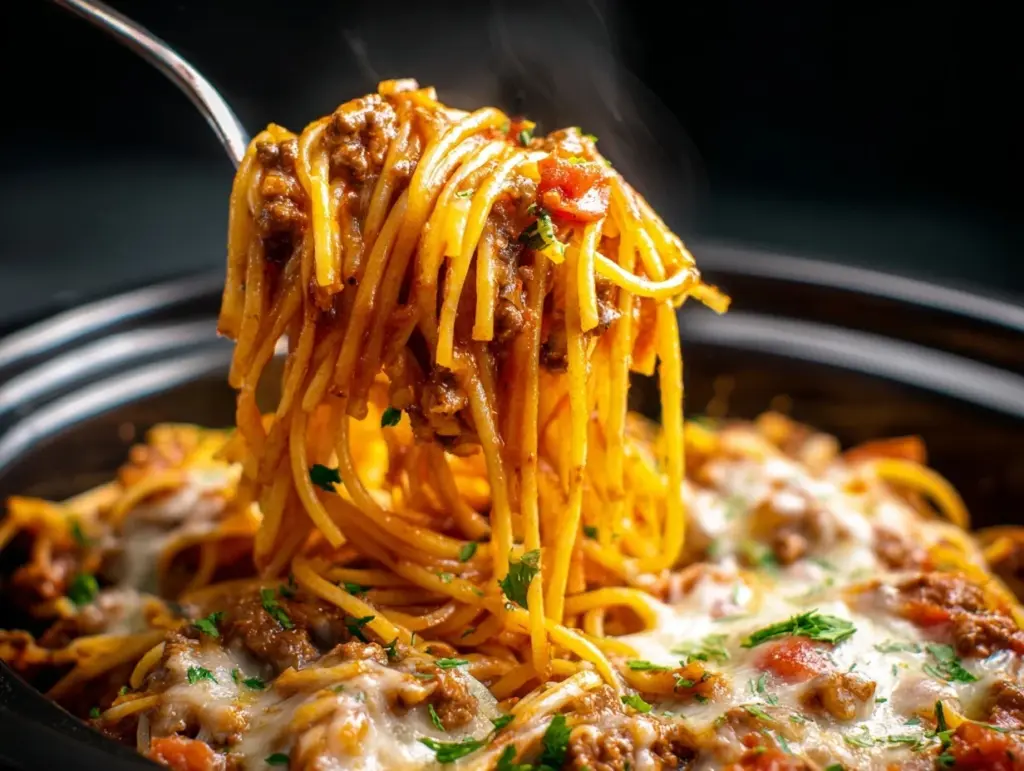 Crockpot Million Dollar Spaghetti - featured image