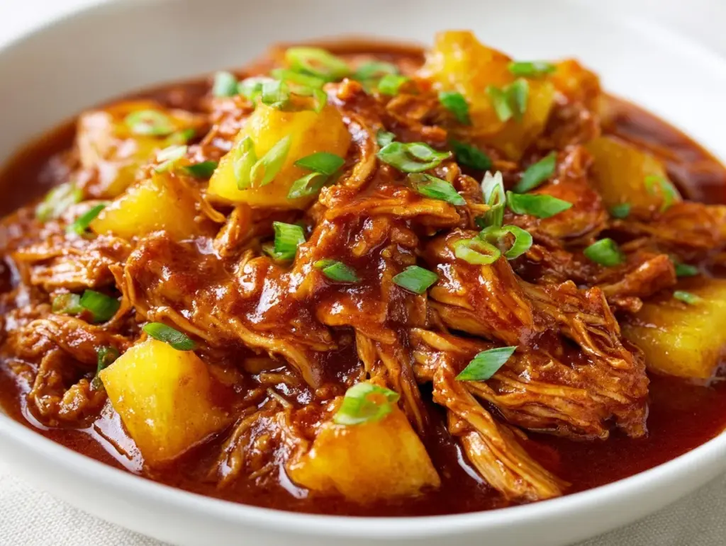 Crockpot Pineapple BBQ Chicken - featured image