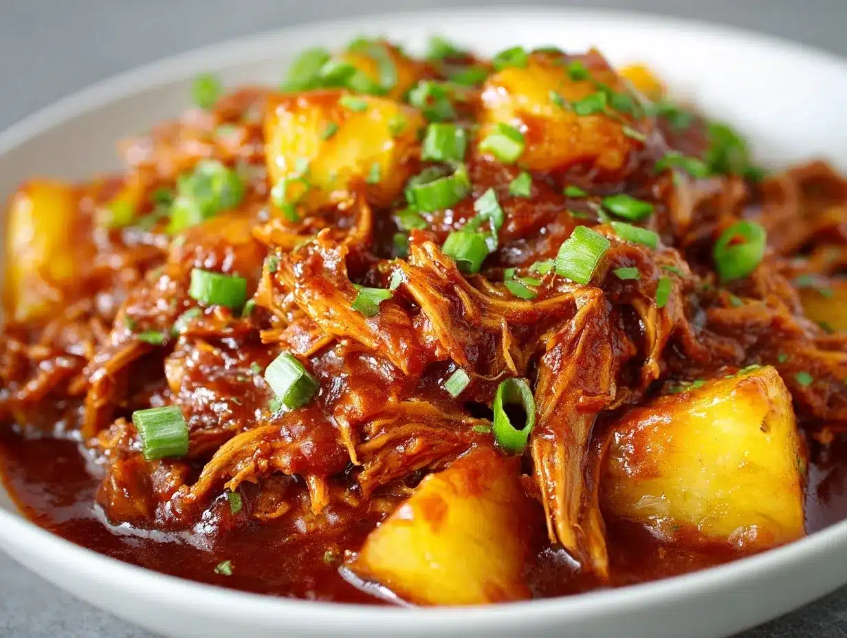 Crockpot Pineapple BBQ Chicken preparation steps
