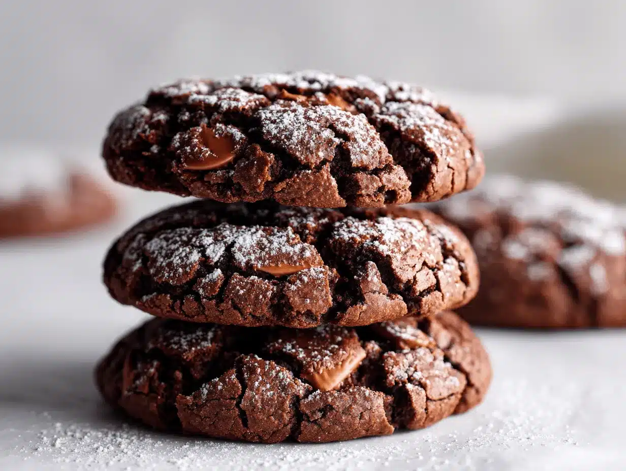double chocolate peanut butter crinkle cookies preparation steps