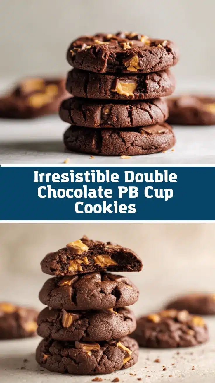 double chocolate peanut butter cup cookies recipe