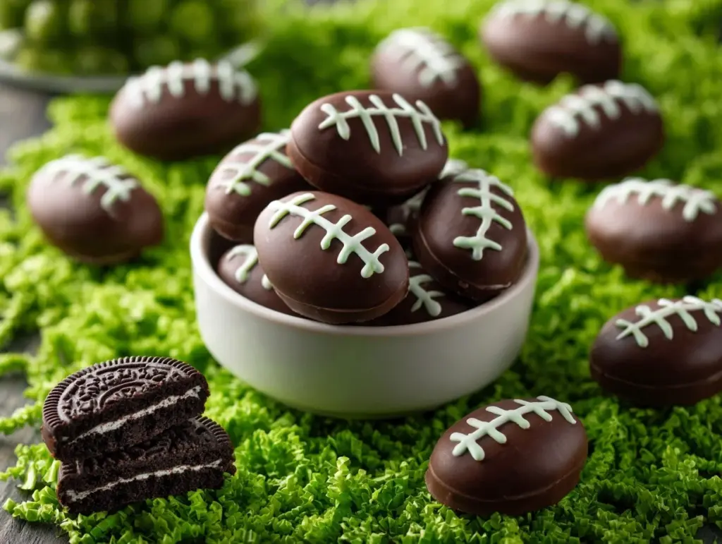 football-shaped Oreo truffles - featured image
