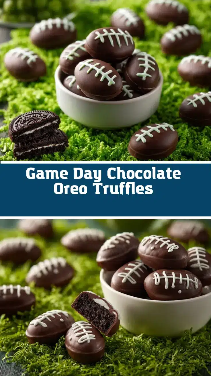 football-shaped Oreo truffles recipe