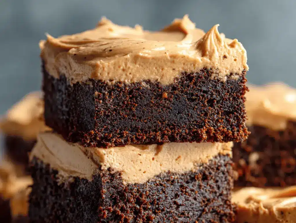 frosted coffee brownies - featured image